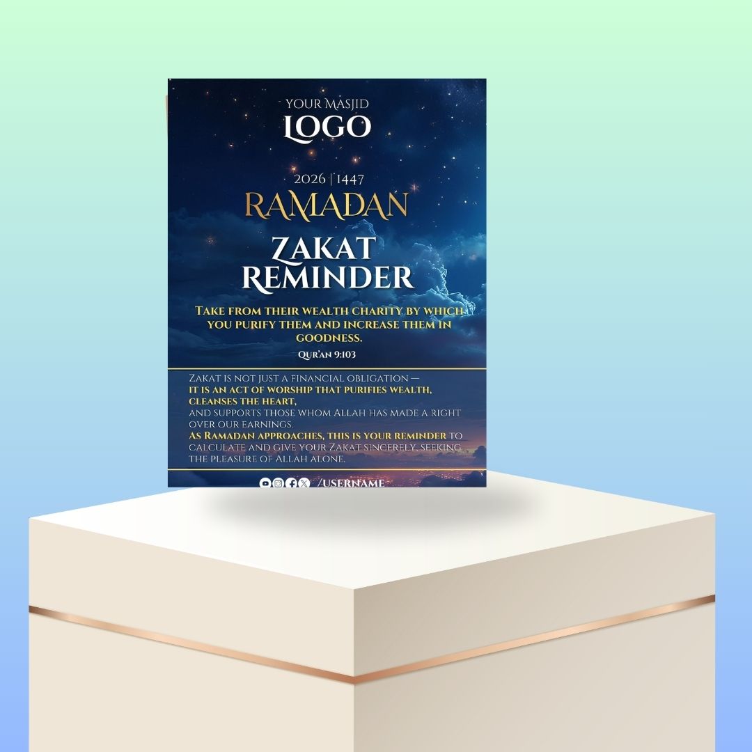 Ramadan 2026 Personalized Donation and Sponsor poster | 3 Designs