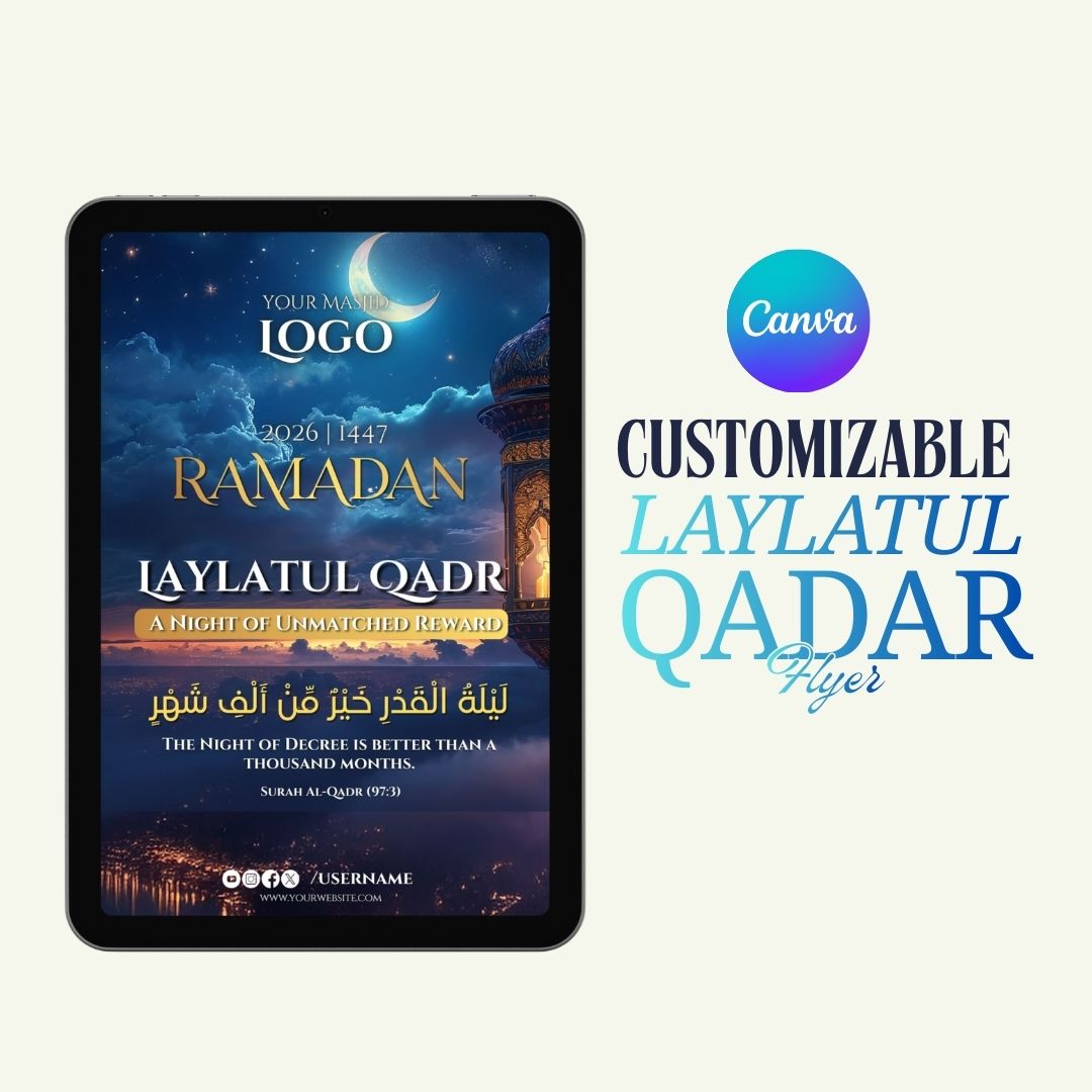 Ramadan Media Kit |  Ramadan Calendar & Daily Schedule | Premium Designs | Editable Canva Design Pack