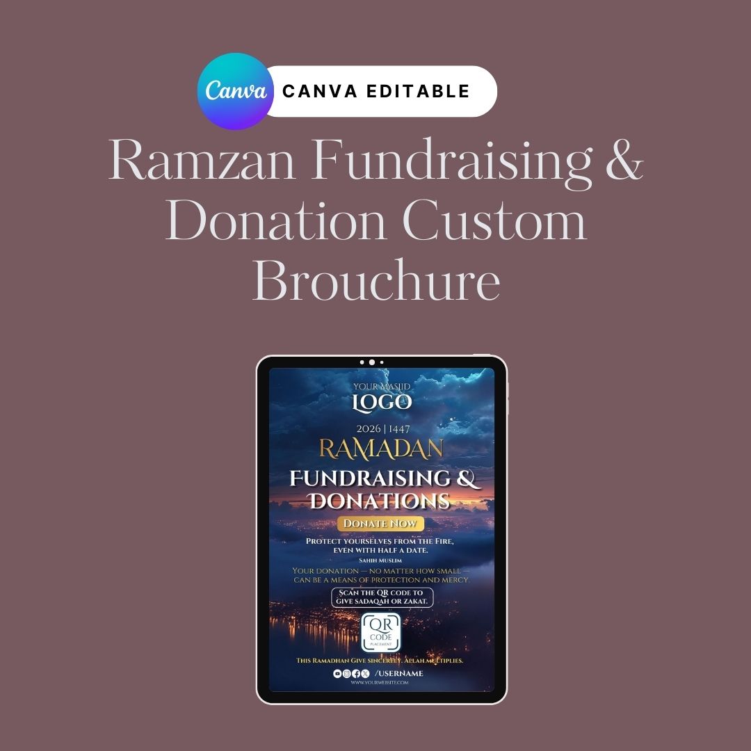 Ramadan 2026 Personalized Donation and Sponsor poster | 3 Designs