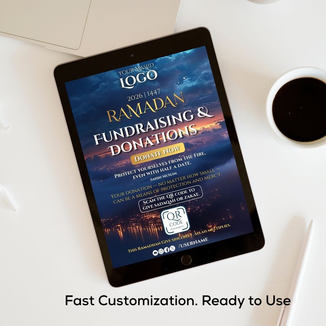 Ramadan 2026 Personalized Donation and Sponsor poster | 3 Designs