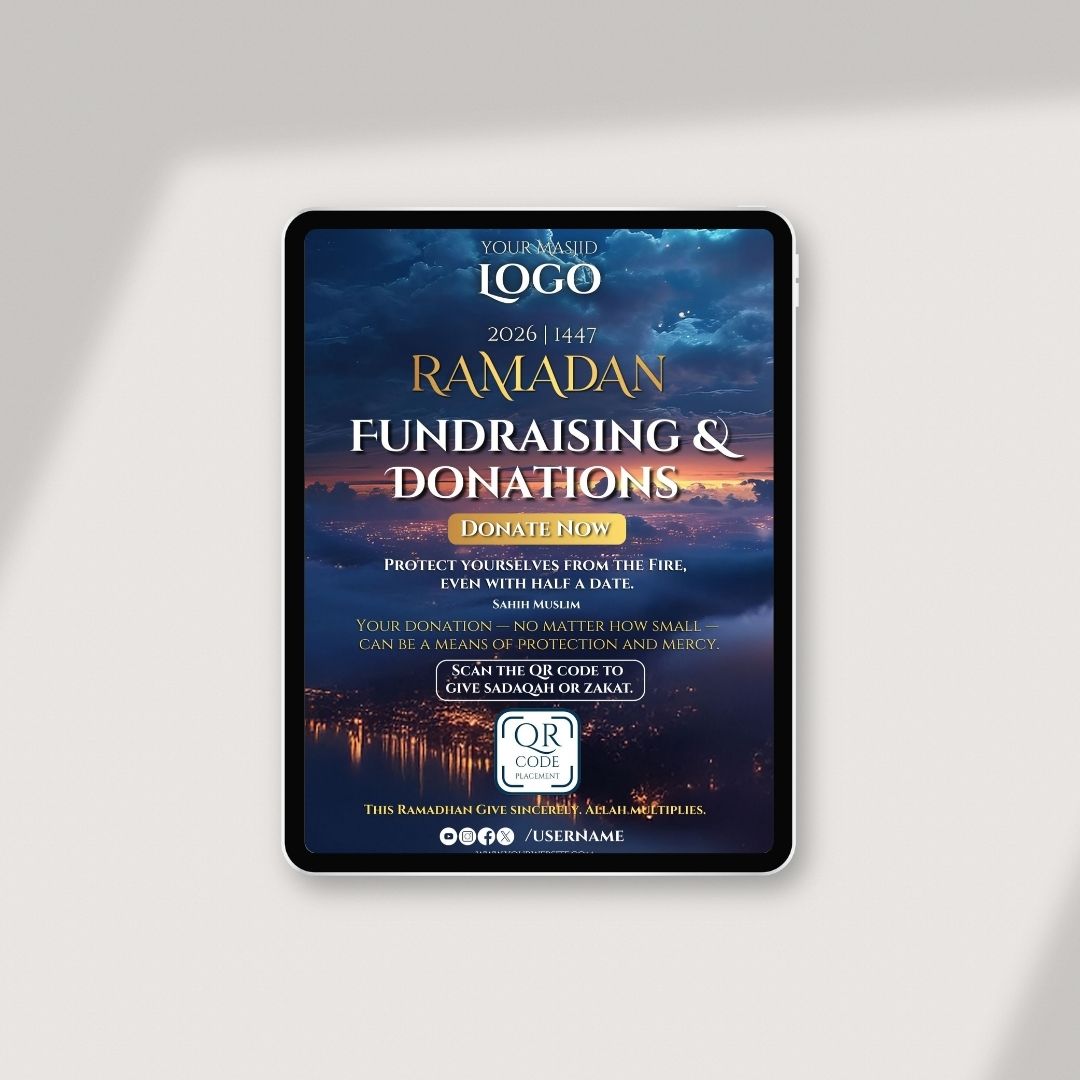 Ramadan 2026 Personalized Donation and Sponsor poster | 3 Designs
