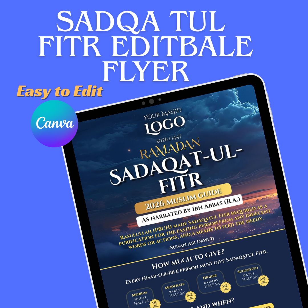 Ramadan Media Kit |  Ramadan Calendar & Daily Schedule | Premium Designs | Editable Canva Design Pack