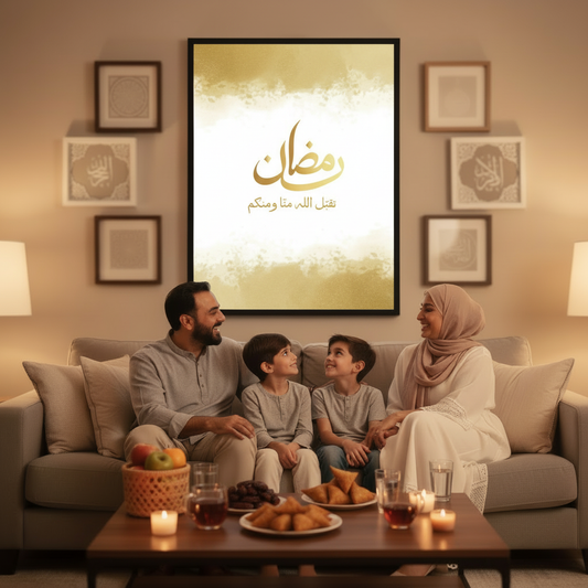 Gold Ramadan Kareem – Premium Framed Matte Poster
